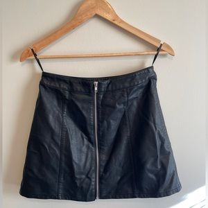 Classic Black leather skirt